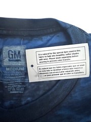 GM Chevy Bowtie Logo Blue Heather Thin Graphic Mens T-Shirt Medium Stretch New