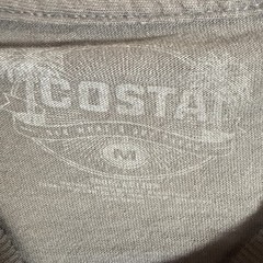 Costa Del Mar Mens T-Shirt Medium Gray Graphic Born On The Water Fishing