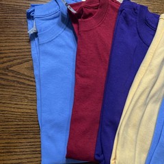 Gilden Heavy Cotton T-shirts Multicolors Size Medium No Pocket Set Of Five