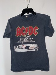 AC/DC Vintage Mens T-shirt Rare Small Concert Tour Made Angus Young In USA Black