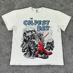 Warren Lotas The Coldest Day Samurai Skeleton Graphic T-Shirt Mens XL Cream