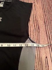 Mens Under Armour Heat Gear Black Grey Sleeveless Compression Size Small