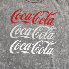 Coca Cola T Shirt Mens XL Gray Mineral Wash Graphic Logo Short Sleeve Tee
