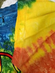 VTG San Francisco T-Shirt Tie Dye Mens 2XL Single Stitch Peace Sign Heavy Weight