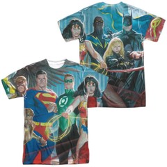 JLA League of Heroes Unisex Adult Halloween Costume T Shirt, S-3XL