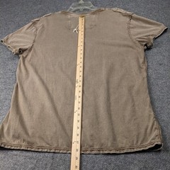 DKNY Jeans Split Neck T-Shirt XL beige/tan color with contrast stitch details