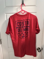 Costa Del Mar Red Men’s Species Shield Tshirt L Beach Fishing Outdoors