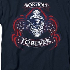Bon Jovi Forever Skull Licensed Adult Unisex T-Shirt Regular Fit Tee SM-5X