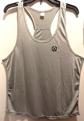 NELEUS ‘Dry Fit Logo Muscle’ Mesh Tank Top Men’s M Gym Workout Exercise Grey NWT
