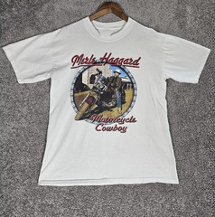 Shirt Unisex S-5XL Motorcycle Cowboy Merle Haggard WHite Rare AR555