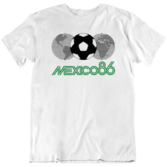 Mexico 86 Football World Soccer Sports 1986 Retro T-Shirt Tee Gift New