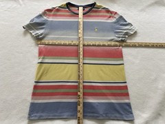 Polo Ralph Lauren Shirt Men Large Multicolor Striped Pique Short Sleeve READ