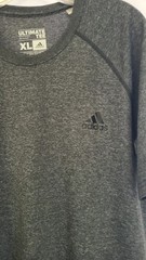 Adidas Ultimate Tee Shirt Mens Sz XL Gray Short Sleeve ClimaLite EUC Running Gym