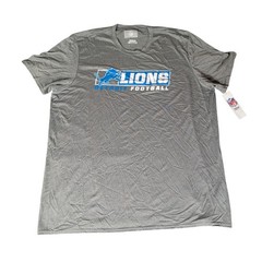 Detroit Lions NFL Team Apparel Gray Short Sleeve Football T Shirt 2XL -stain