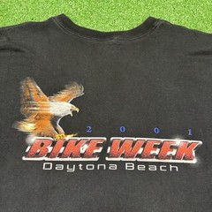 Vintage 2001 Bike Week Daytona Beach Motorcycle Biker Black T-Shirt Men’s XL