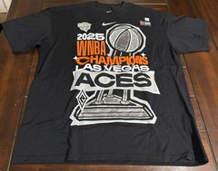 Las Vegas Aces Nike Unisex 2025 WNBA Finals Champions T-Shirt, Loose Fit Medium