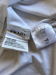 Prada Milano White T Shirt Mens Small Cotton Minimal Luxury Italy Tee