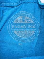 Enemy Ink Solar Bears Hockey Unisex Adult Medium Made in Orlando Blue T-shirt