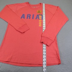 Ariat Rebar Shirt Womens Large Coral Long Sleeve Logo Pre Shrunk Cotton Tee