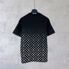 Louis Vuitton LV Monogram Logo Gradient Cotton Crewneck T-Shirt Black Size M