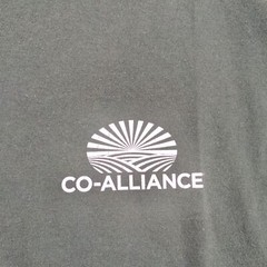 Gildan Mens Co-Alliance Logo T-Shirt Green 3XL Crew Neck Polycotton Dry Blend