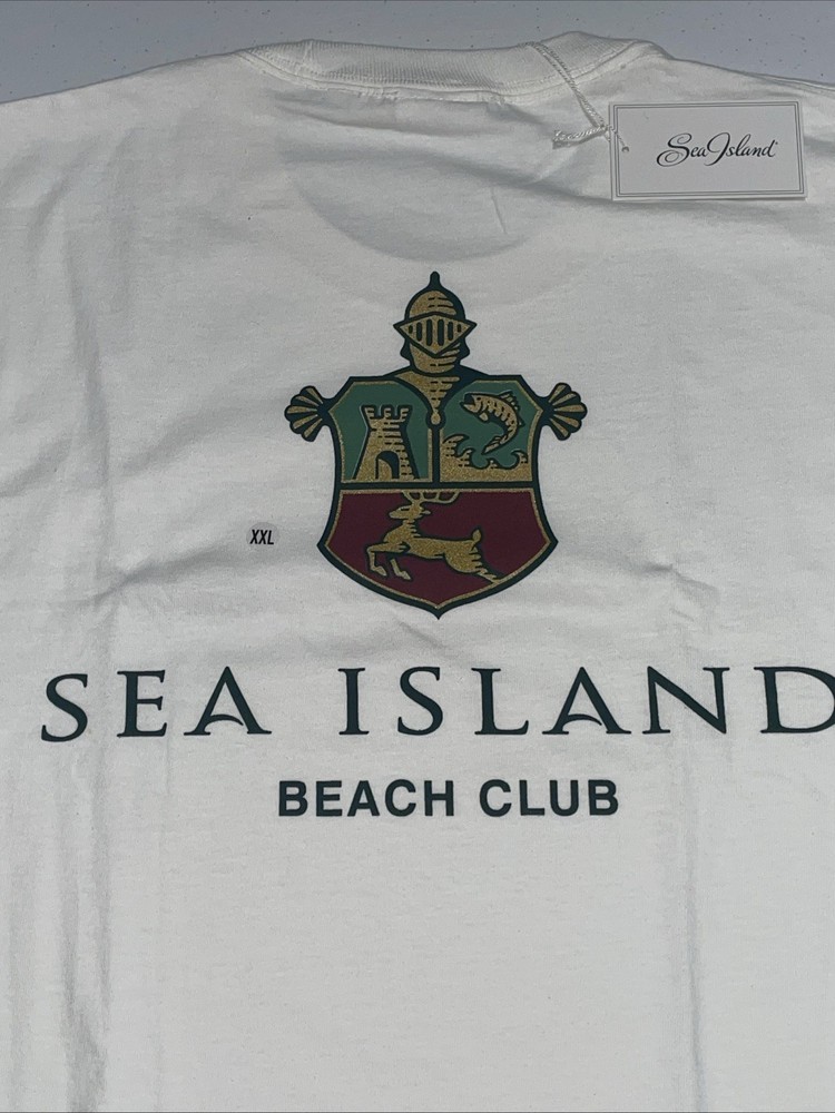 Sea Island Beach Club Shirt Sleeve Tee Shirt White XXL