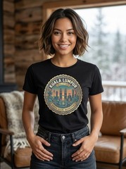 Kuala Lumpur Malaysia Petronas Towers Graphic T-Shirt Unisex Travel Tee