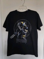 Wolverine T Shirt Mens Size Large Black Marvel X Men Comic Book