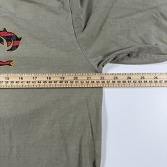 Mens Shark Graphic Long Sleeve Tee WRV Wave Riding Vehicles Olive Skater Large