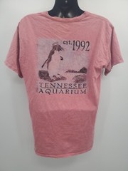 RFBF Men’s Pre Shrunk Washed Pink “TENNESSEE AQUARIUM” Shirt Size Large