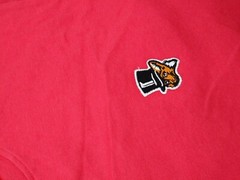 Akoo mens 100% AUTHENTIC Crewneck T-SHIRT SIZE LARGE cayenne logo