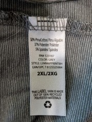 Lee Shirt Mens 2XL Gray Striped Pima Cotton Tagless Stretch Short Sleeve Tee
