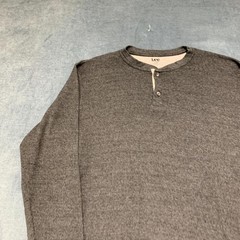 Lee Thermal Shirt Mens XL Gray Waffle Knit Regular Fit Outdoor Henley Neck
