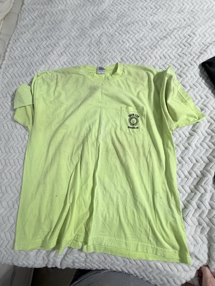 Bayside Premium Weight IBEW Local 238 Asheville NC Pocket Tee Men’s 3XL