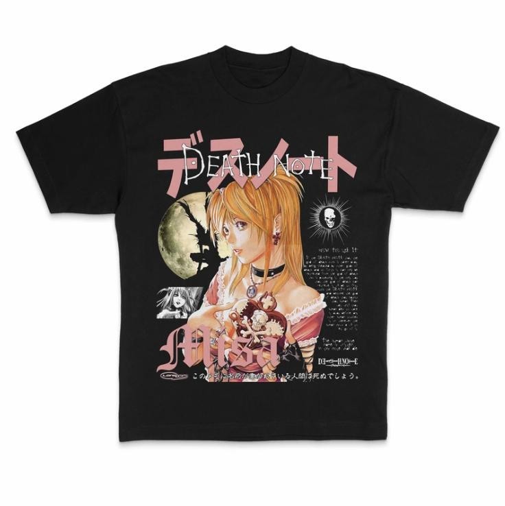 Misa Vintage Graphic Tees, Death Note Tshirt, Death Note Merch, Anime Clothing,