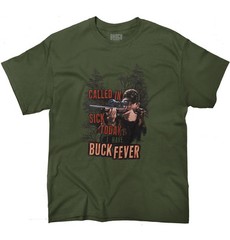 Funny Deer Hunting Buck Fever Hunter Gift Mens Casual Crewneck T Shirts Tees