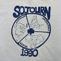 Vintage Sojourn Shirt Mens Large Hanes Australia Kenya Argentina 1990 Tee 90s
