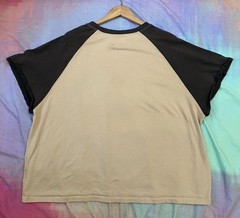 RHUDE Mens Action Short Sleeve Raglan T-Shirt Boxy Fit Distressed Cropped Sz XXL