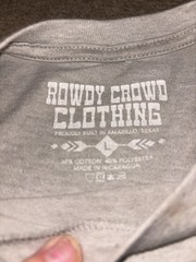 Rowdy Crowd Clothing Women’s Gray Cowboy Horse Graphic Crew Neck T-Shirt Size L