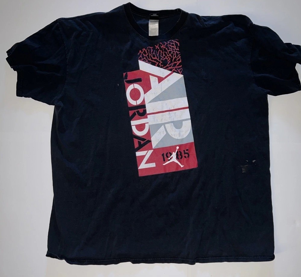 Air Jordan 1985 Black T-Shirt Basketball Print size XXXL 3x Brand