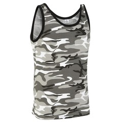 Army Vest Military Combat Singlet Sleeveless Fancy Tank Top US Urban Snow Camo