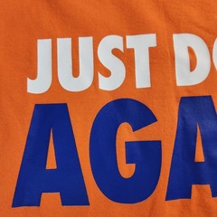 Nike Just Do It Again Men’s XL Orange Long Sleeve Cotton T-Shirt Ribbed Cuffs