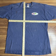 VIntage eBay Promo Shirt Mens XL Blue I’d Rather Be Trading on eBay Y2K Distress