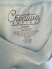 Stained But good Baby Blue CREATIVE EMPIRE Size XL T-Shirt Cotton