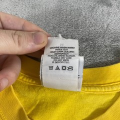 Vintage Harley Davidson Shirt Mens XL Yellow Work Sucks Lets Ride Curlys NC Y2K