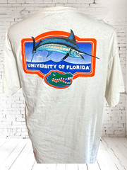 Guy Harvey University of Florida Gators White T-shirt Sz XL Black Marlin 2016