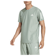 adidas Own The Run Crew Neck Short Sleeve T-Shirt Mens Green Casual Tops JC9793