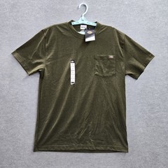 Dickies Men Shirt M Green Knit Pullover Short Sleeve Crew Neck Heavyweight NWT