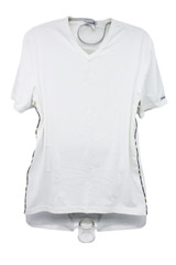 T-Shirt M/Short – V, Men, (Fibers), White + Black R204 Cacharel Homme