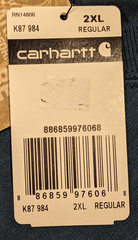 Men’s Carhartt Original Fit Pocket Tee K87 984 Teal TShirt 2XL READ DESCRIPTION